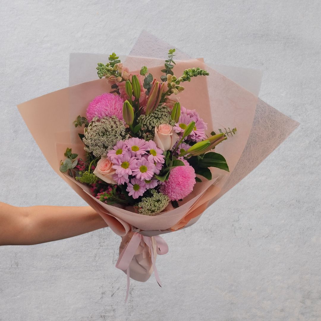 Pink Seasonal Flower Bouquet