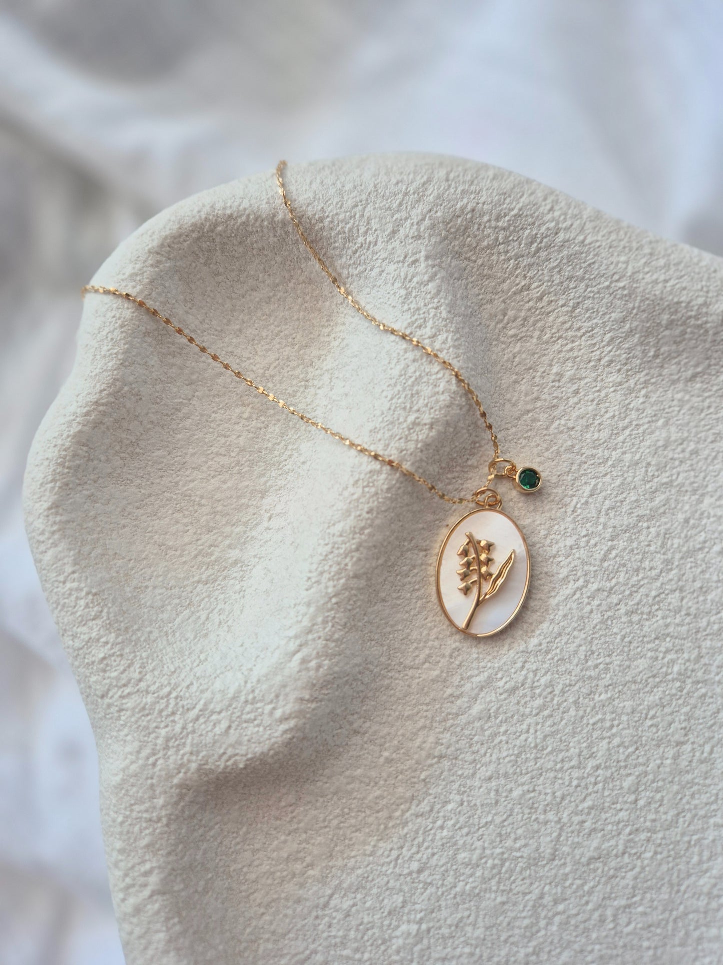 Flower Birth Stone Necklaces - 12 months