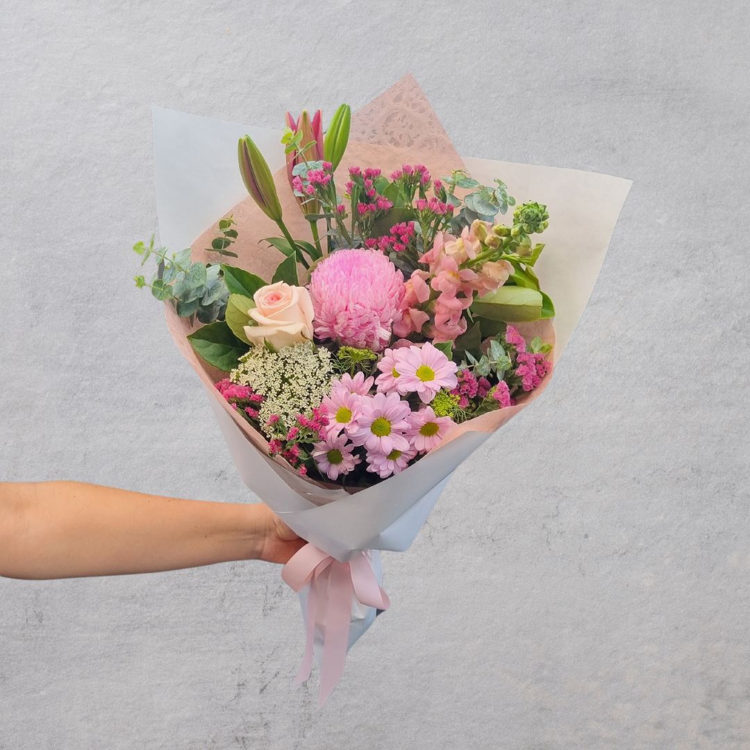 Pink Seasonal Flower Bouquet